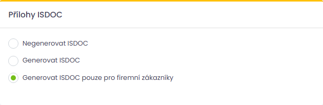 Volby příloh ISDOC